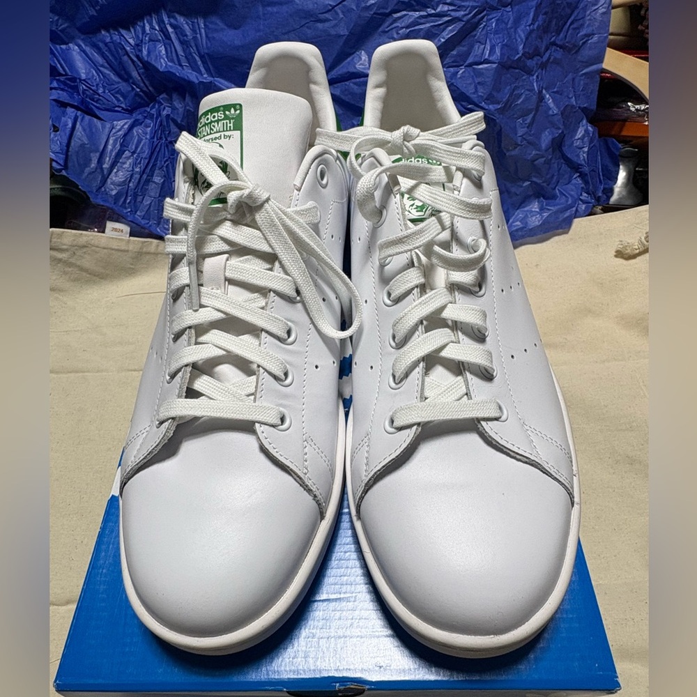 Adidas Stan Smith White and Green Men's Sneakers